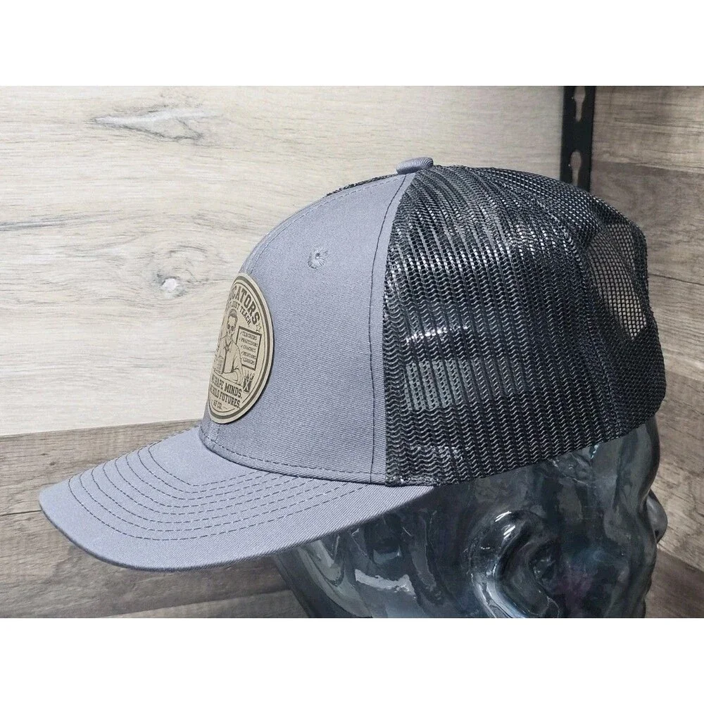Educator Skull Leather Patch | Teacher Coach Professor Hat Patch | RF CO.